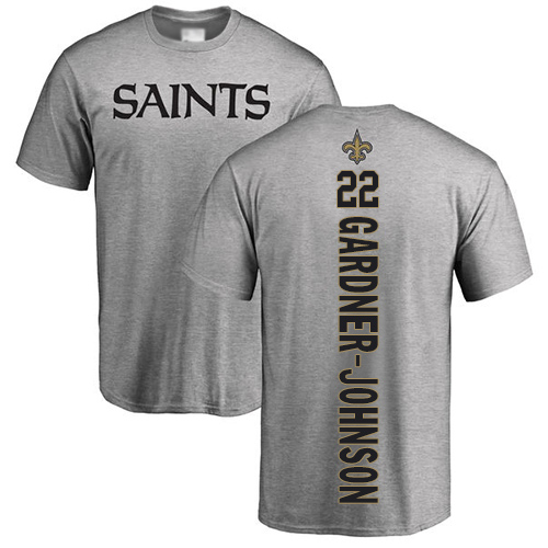 Men New Orleans Saints Ash Chauncey Gardner Johnson Backer NFL Football #22 T Shirt->new orleans saints->NFL Jersey